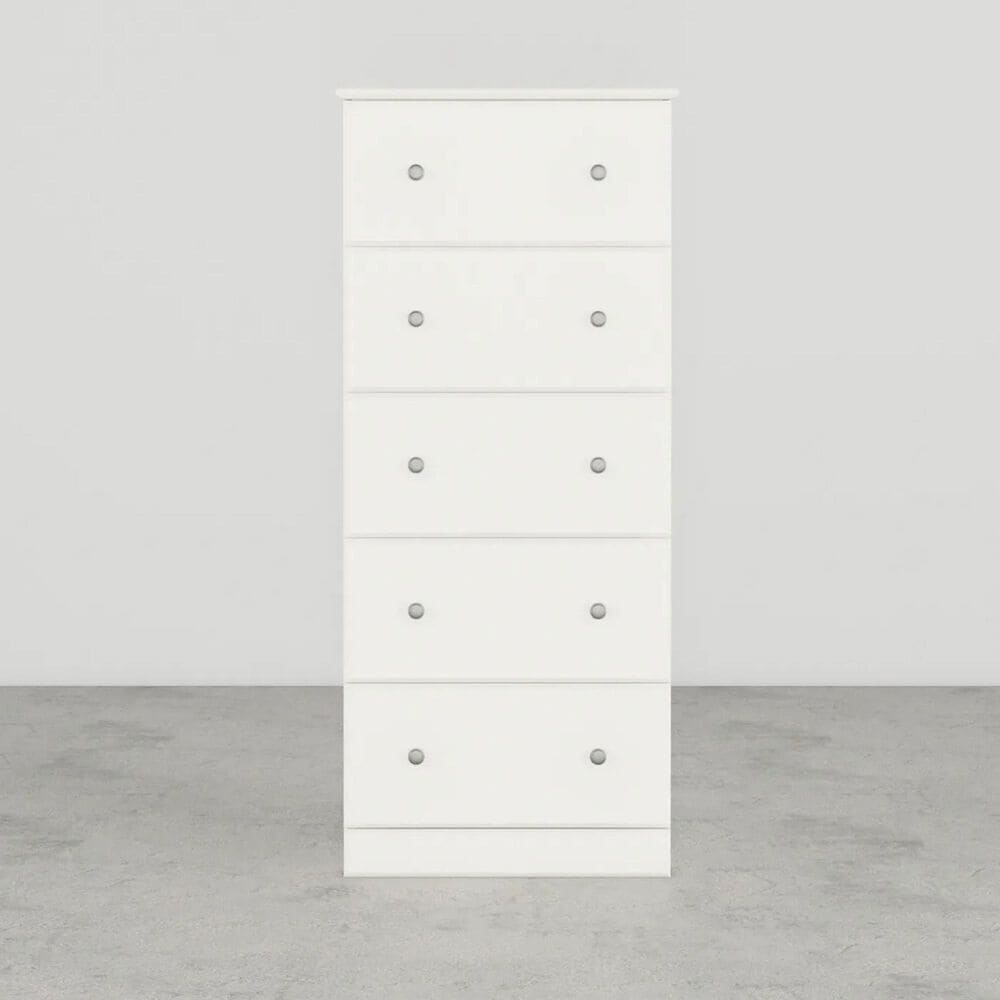 Lemoore Essential 23&quot; 5-Drawer Chest in Rockport White, , large