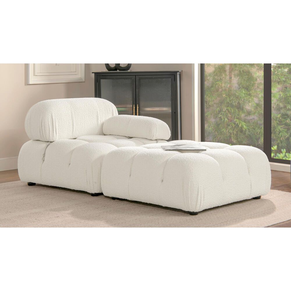 Jennifer Taylor Home Marcel Lounge Arm Chair in Ivory White, , large