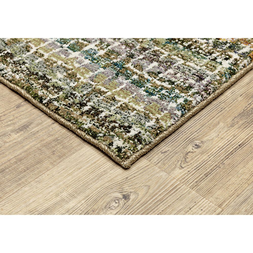 Oriental Weavers Atlas Stripe 747A0 10&#39; x 13&#39;2&quot; Green Area Rug, , large