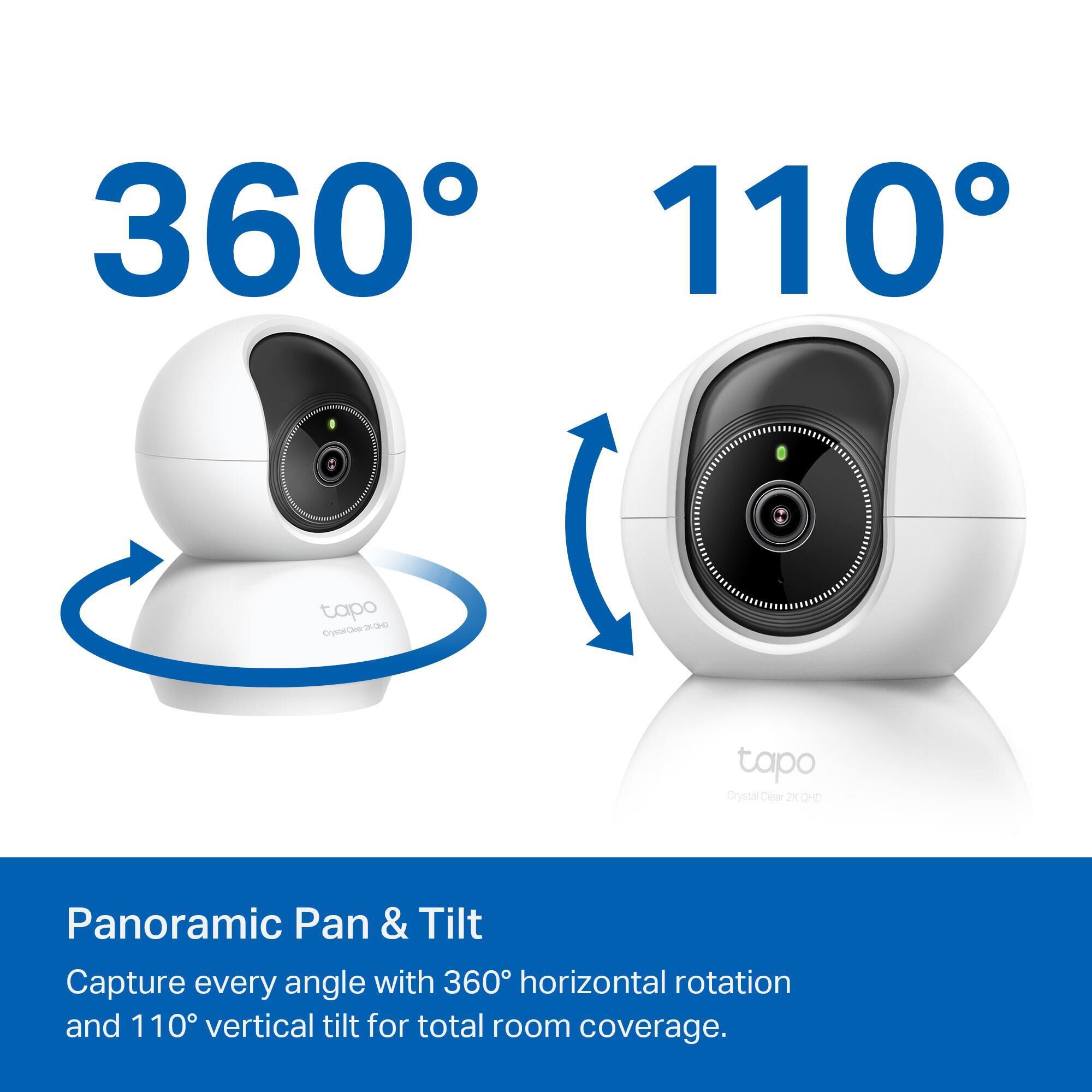 TP-Link Pan Tilt AI Home Security Wi-Fi Camera in White