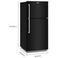 Maytag 19 Cu. Ft. Top Freezer Refrigerator with Garage Mode in Black, , large