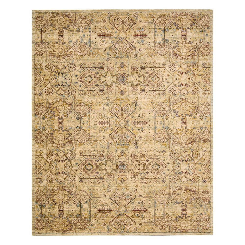 Nourison Rhapsody RHO08 9"9" x 13" Light Gold Area Rug, , large