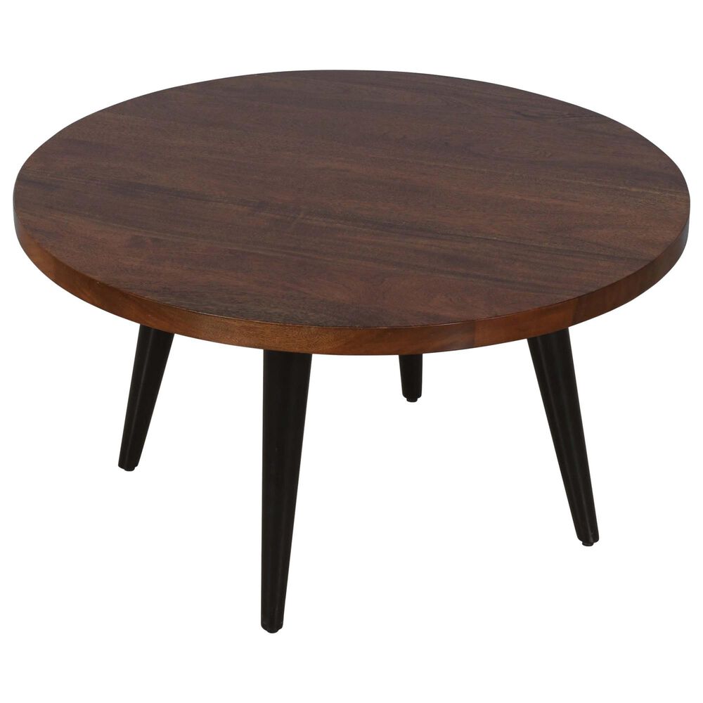 Waltham Prelude Round Cocktail Table in Walnut, , large