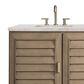 James Martin Vanities Portland 60" Double Bathroom Vanity in Whitewashed Walnut with 3 cm Victorian Silver Quartz Top and Rectangular Sinks, , large