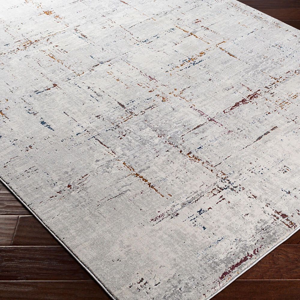 Surya Aisha 10&#39; x 14&#39; Charcoal, Gray, Dark Blue, Off-White, Burgandy and Burnt Orange Area Rug, , large