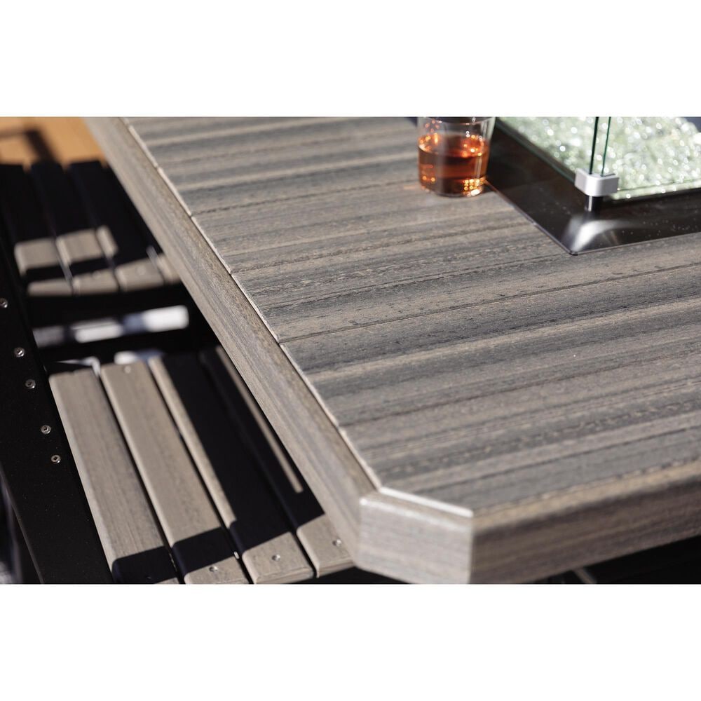 Amish Orchard Firebar Table in Coastal Gray and Black, , large