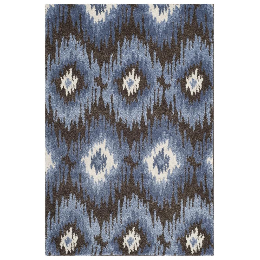 Safavieh Retro RET2143-2865 3" x 5" Dark Brown and Blue Area Rug, , large