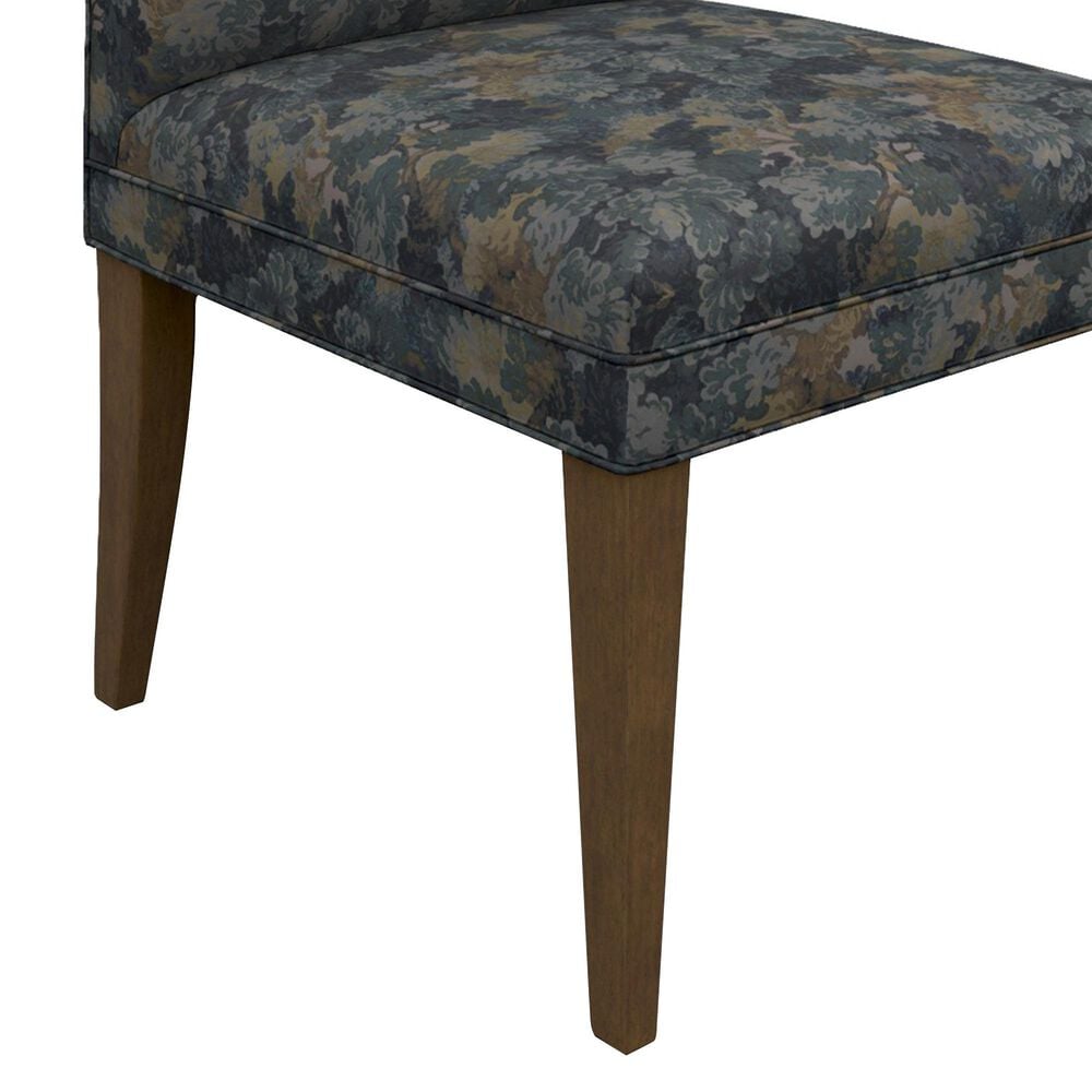Best Home Furnishings Odell Side Chair with Forest Cushion in Dark Walnut, , large