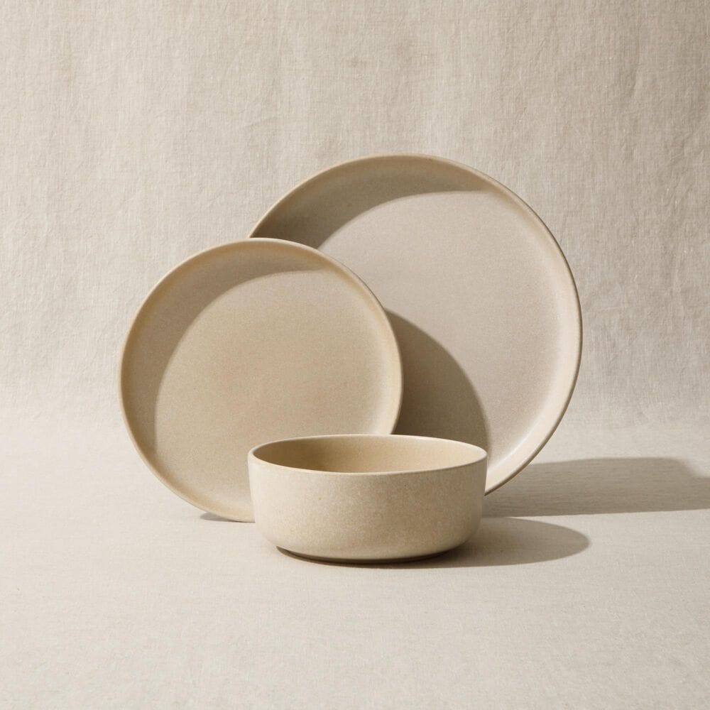Gibson Homewares Bryant Park 12-Piece Dinnerware Set in Matte Cream, , large