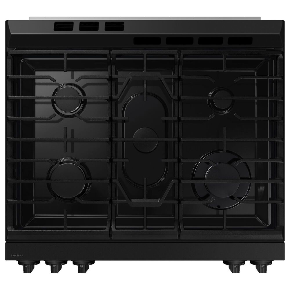 Samsung Bespoke Bespoke 6.0 Cu. Ft. Smart Slide-In Gas Range with 17K BTU Power Burner in Stainless Steel, , large