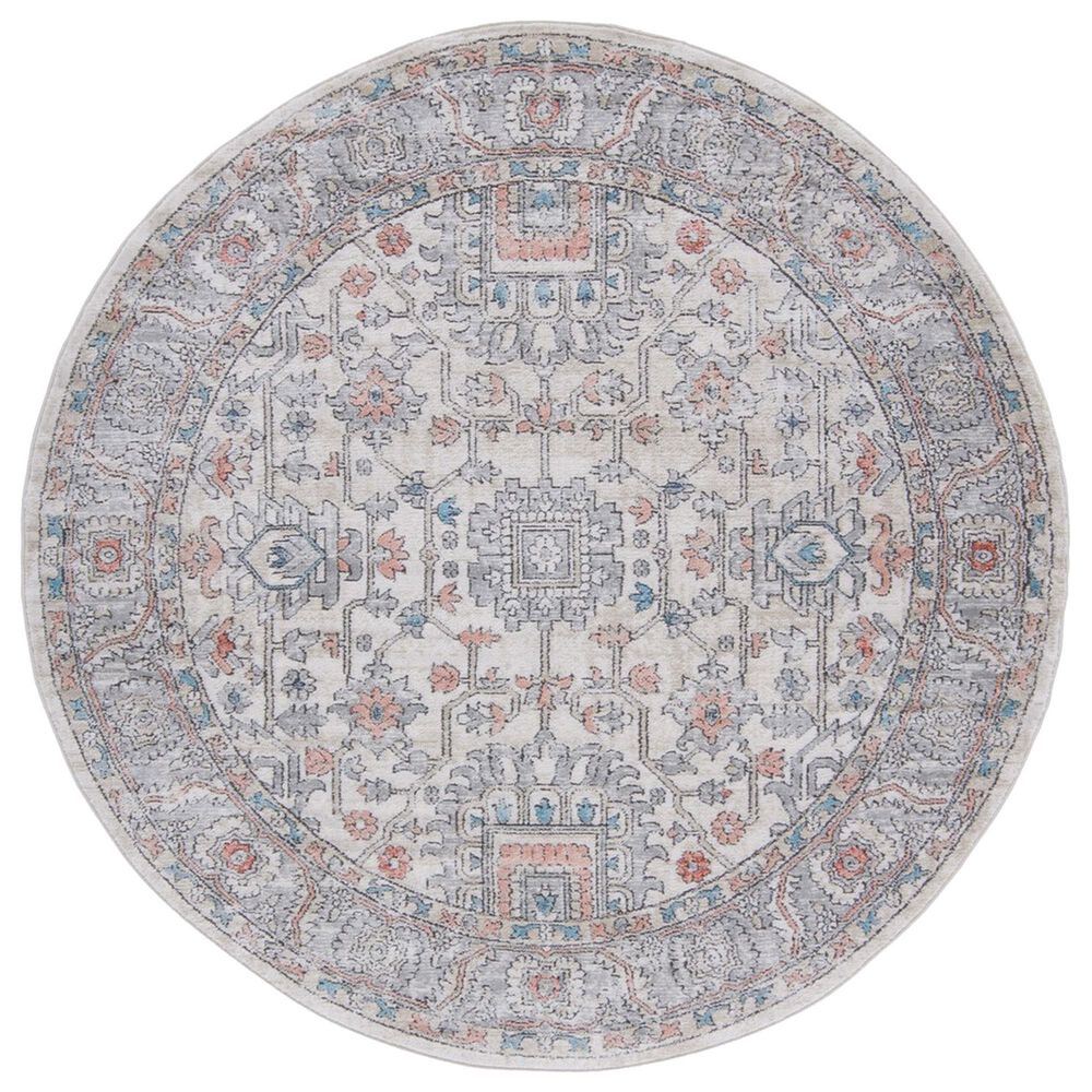 Safavieh Oregon ORE877 5"3" Round Grey and Ivory Area Rug, , large