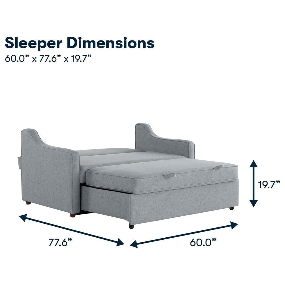 Lifestyle Solutions Carey Convertible Sofa in Light Gray, , large