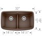 Blanco Valea 50/50 Equal Double Low Divide Sink in Cafe, , large
