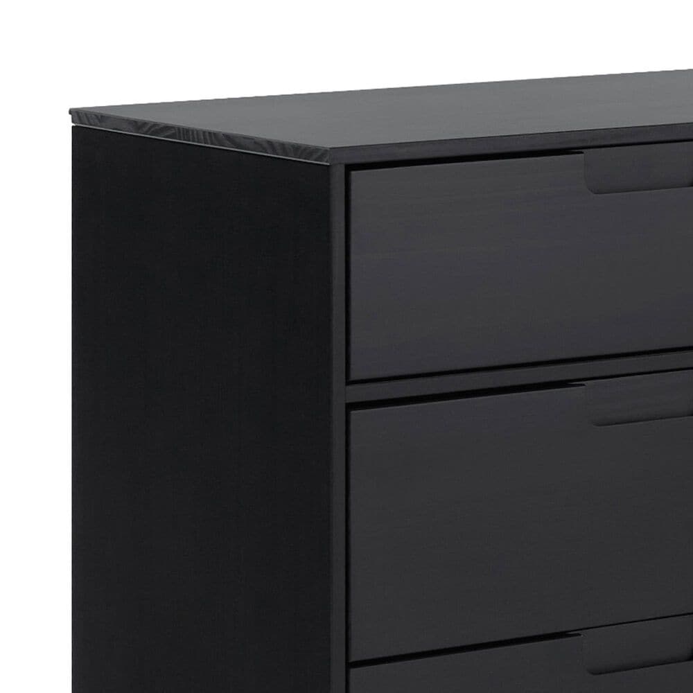 Walker Edison Sloane 6-Drawer Dresser in Black, , large