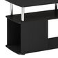 HOMLUX 47.2" Utility Design TV Stand with Open Storage Bookshelf in Americano and Chrome, , large