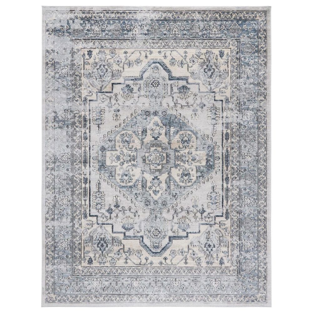 Safavieh Oregon 9" x 12" Light Blue and Ivory Area Rug, , large