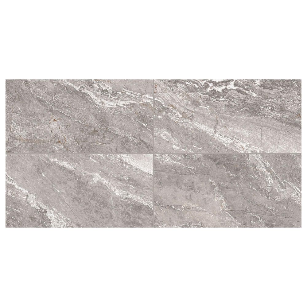 Dal-Tile Perpetuo Eternal Grey 12&quot; x 24&quot; Polished Porcelain Floor Tile, , large