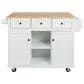 HOMLUX 53" Kitchen Island with Drop-Leaf in White, , large