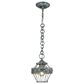 Golden Lighting Ferris 1-Light Mini Pendant in Blue Verde Patina, White and Gold, , large