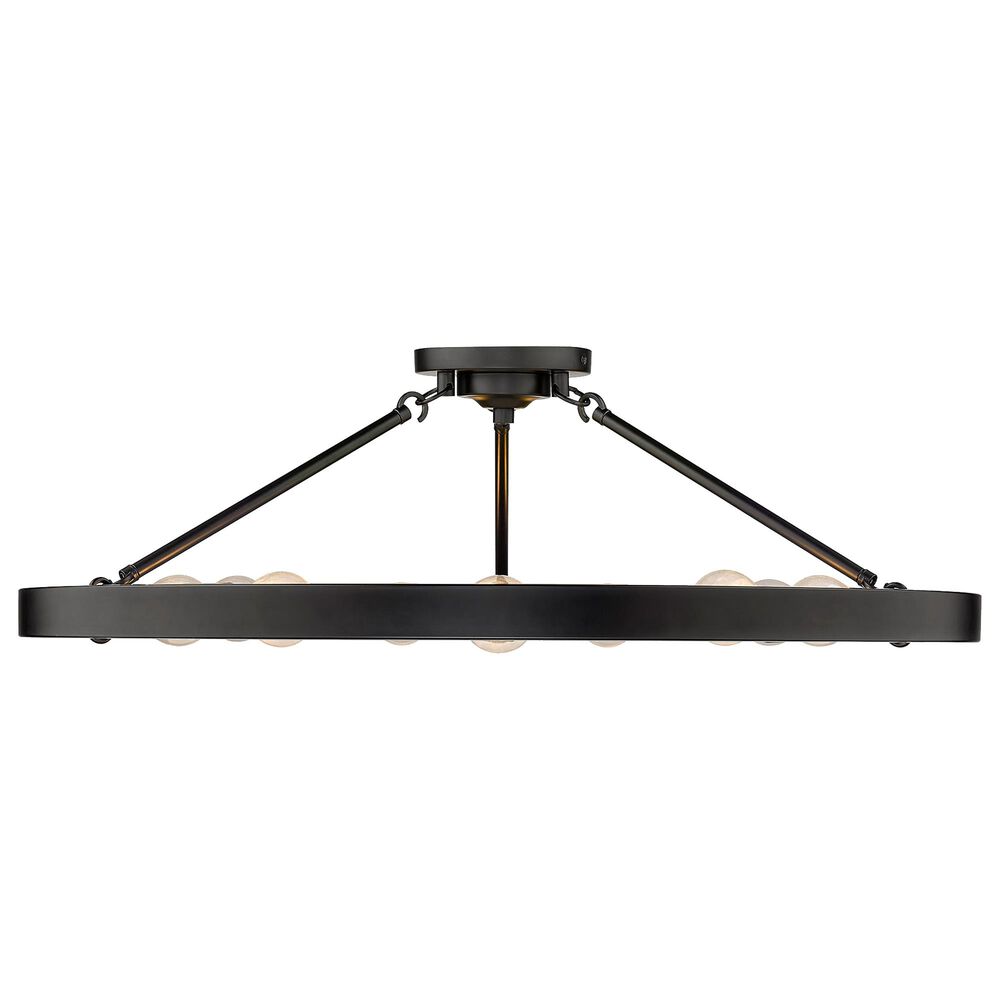 Golden Lighting Castile 9-Light Semi Flush in Matte Black, , large