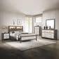 Crown Mark Rhett Queen Platform Bed in Gray and White, , large