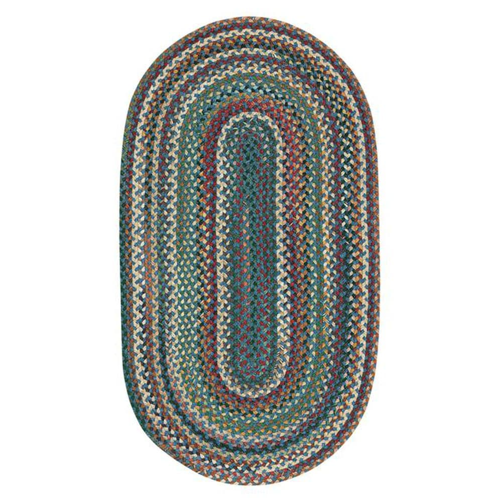 Capel Bear Creek 0980-450 5" x 8" Deep Blue Oval Area Rug, , large