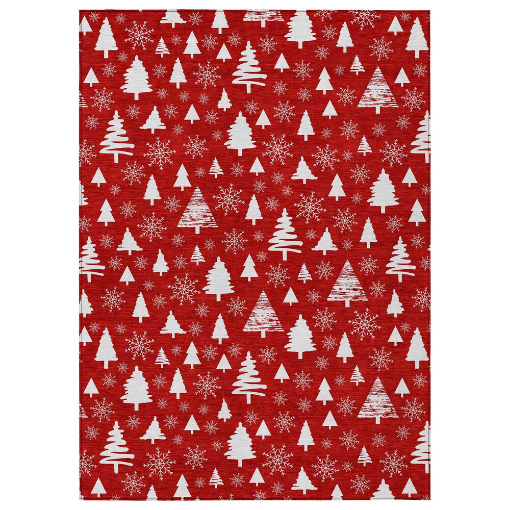 Dalyn Rug Company Wonderland WN23 5" x 7"6" Red Indoor/Outdoor Area Rug, , large