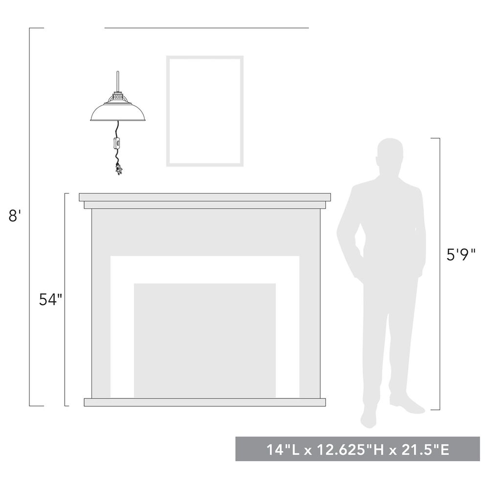 Golden Lighting Kinsley 1-Light Wall Sconce with Antique Teal Shade in Aged Galvanized Steel, , large