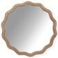Hearth and Haven 23.62" Round Wall Mirror with Wavy Wood Framed in Antique Natural, , large