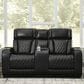 Ashley Boyington Power Reclining Loveseat with Console in Black, , large