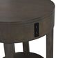 HOMLUX 20" End Table with USB Ports in Light Brown, , large