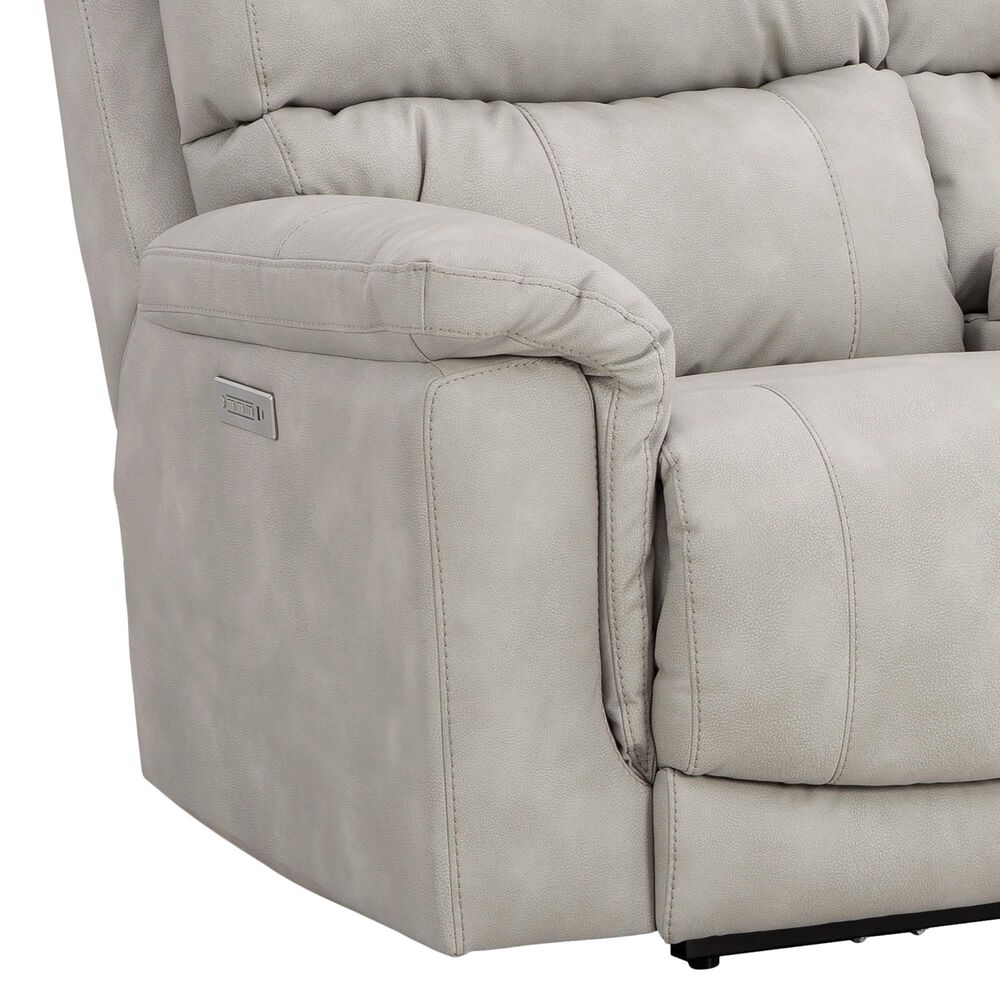 HomeStretch Cosmo Triple Power Loveseat with Console in Omnipotent Taupe, , large