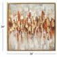 Maple and Jade 39" x 39" Abstract Framed Wall Art in Gold, Red, Brown, White and Gray, , large