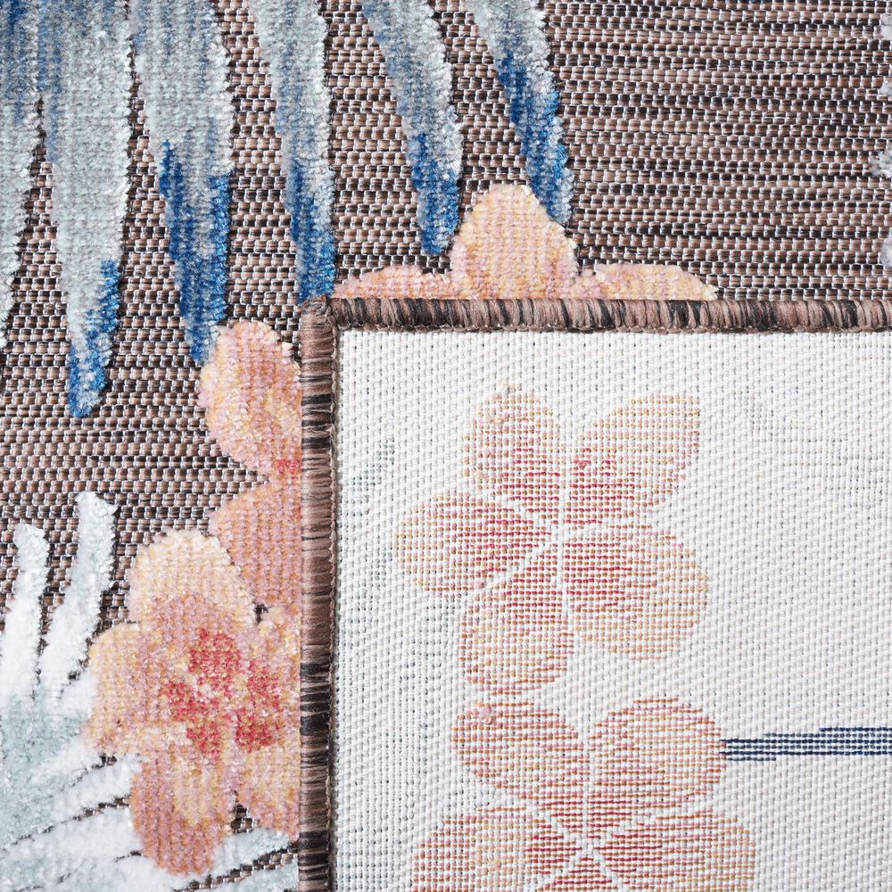 Safavieh Cabana CBN458T 4&#39; x 6&#39; Brown and Blue Indoor/Outdoor Area Performance Rug, , large