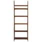 Linon Home Decor Charlotte 5-Shelf Ladder Bookcase in Warm Walnut, , large