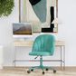 Linon Home Decor Adalynn Swivel Desk Chair in Aqua, , large
