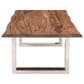 Linden Boulevard Brownstone Cocktail Table in Chrome and Brown, , large