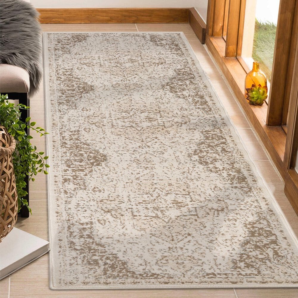 Amer Rugs Alpine 2&#39;7&quot; x 10&#39; Light Cream Runner, , large