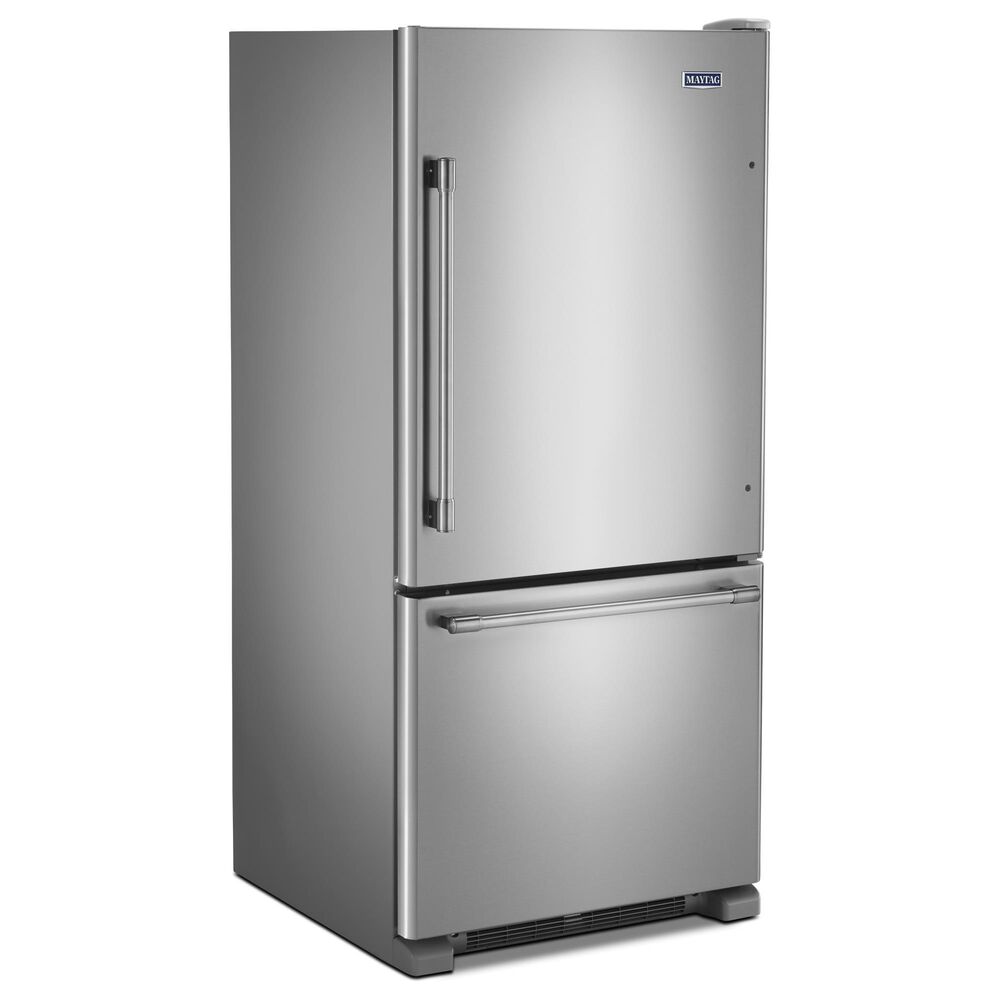 Maytag 18.67 Cu. Ft. Bottom Mount Refrigerator in Fingerprint Resistant Stainless Steel, , large