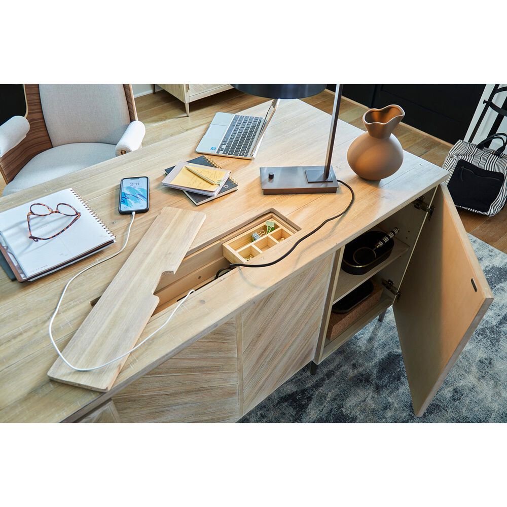 Riva Ridge Maddox 66&quot; Executive Desk in Biscotti, , large