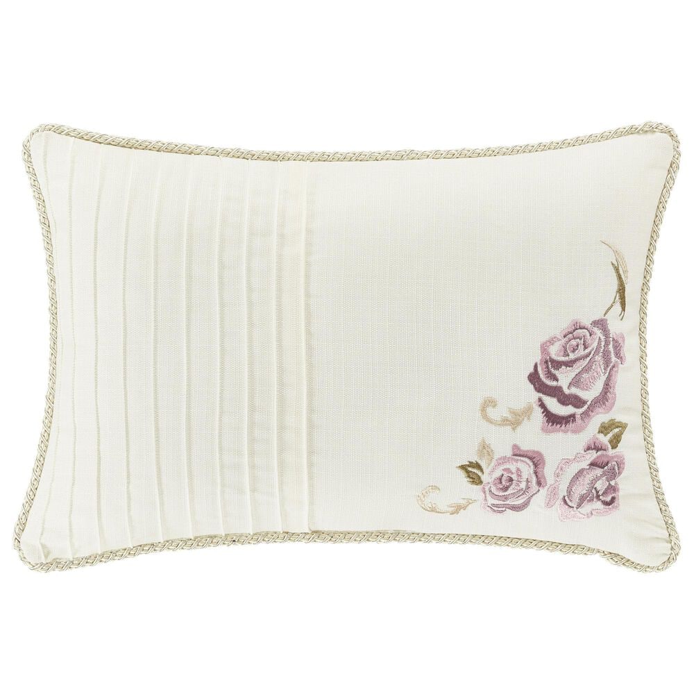 J. Queen New York Chambord 13" x 19" Lumbar Pillow in Ivory, Lavender, Rose, Taupe and Green, , large