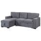 Modern Market Stationary Sofa Bed with Reversible Chaise in Light Grey, , large