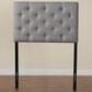 Baxton Studio Viviana Twin Upholstered Panel Headboard in Grey, , large