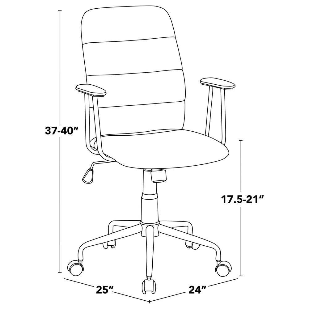 Lumisource Fredrick Office Chair with Espresso Cushion in Black, , large
