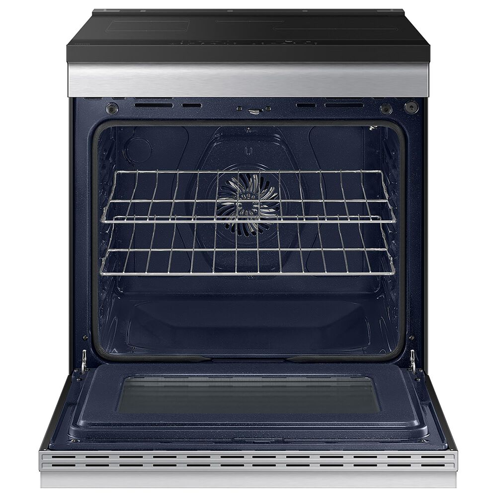 Samsung Bespoke Bespoke 6.3 Cu. Ft. Smart Slide-In Induction Electric Range with Ambient Edge Lighting in Stainless Steel, , large