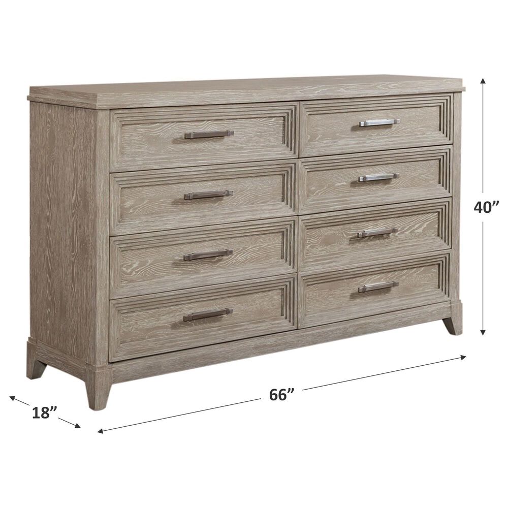 Belle Furnishings Belmar 8 Drawer Dresser in Washed Taupe, , large