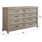 Belle Furnishings Belmar 8 Drawer Dresser in Washed Taupe, , large