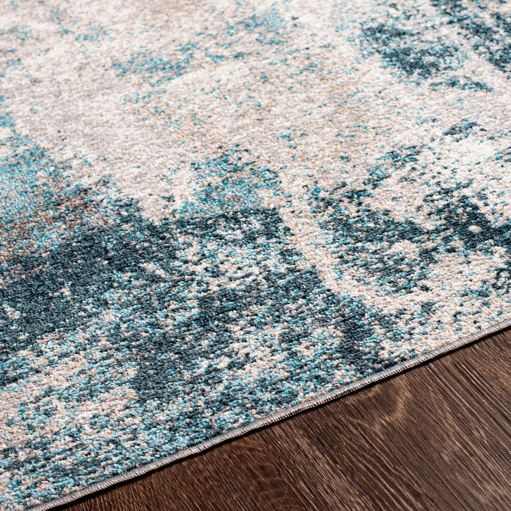 Surya Lavadora LVR2313 5&#39;3&quot; x 7&#39; Ink Blue, Navy, Light Gray, Light Beige and Cream Area Rug, , large