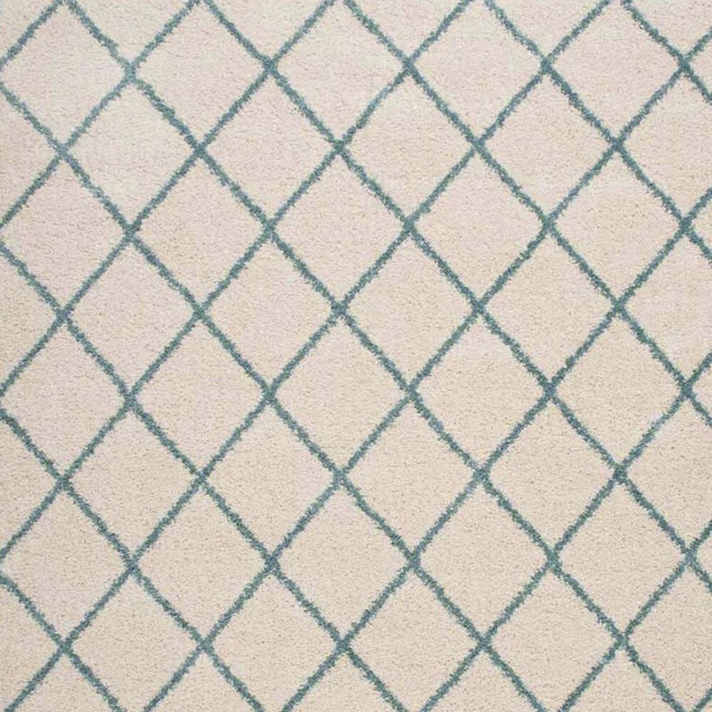 Nourison Brisbane BRI08 5&#39; x 7&#39; Ivory and Aqua Area Rug, , large