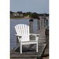 Oceanside Shell Back Adirondack Chair in White, , large